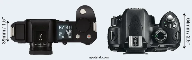 Compare Leica SL versus D60 top