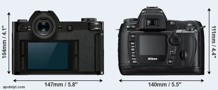 Comparison Leica SL or D70s rear