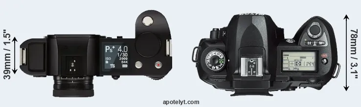 Compare Leica SL versus D70s top