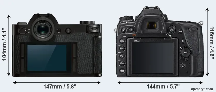 Comparison Leica SL or D780 rear