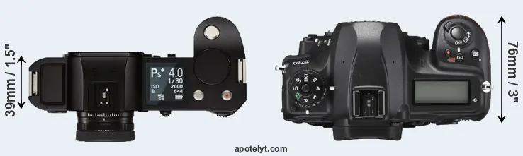 Compare Leica SL versus D780 top