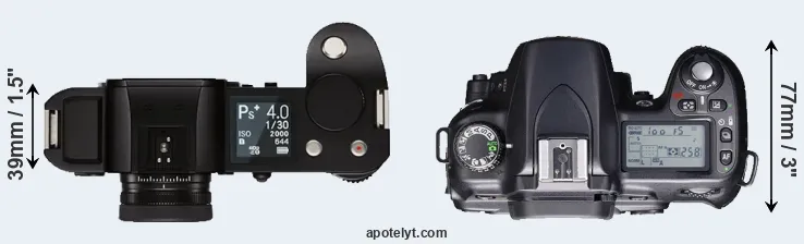 Compare Leica SL versus D80 top