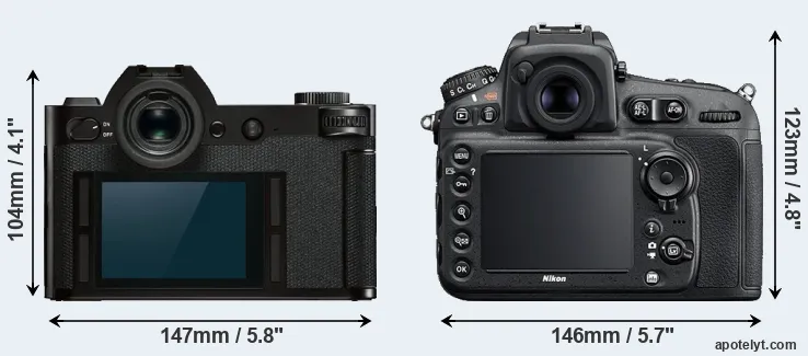 Comparison Leica SL or D810 rear