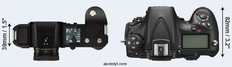 Compare Leica SL versus D810 top