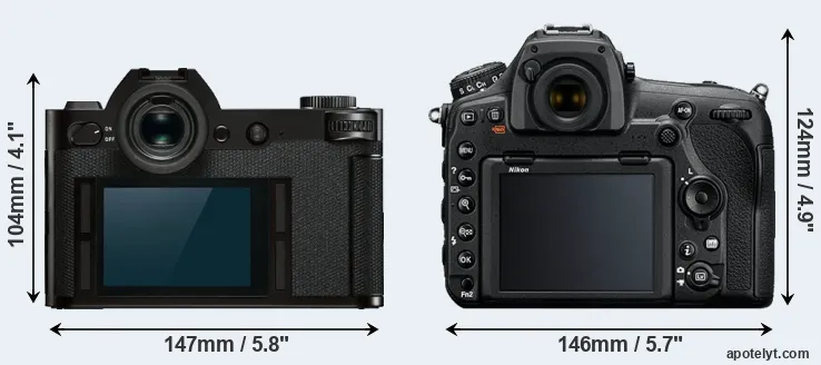 Comparison Leica SL or D850 rear