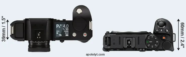 Compare Leica SL versus Z30 top