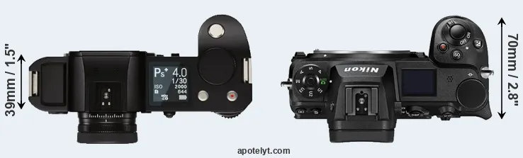 Compare Leica SL versus Z6 II top