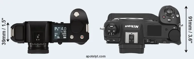 Compare Leica SL versus Z9 top