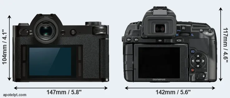 Comparison Leica SL or E-5 rear