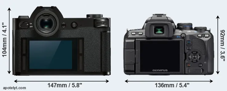 Comparison Leica SL or E-510 rear