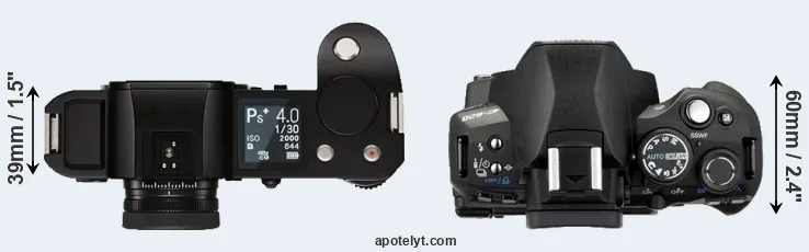 Compare Leica SL versus E-620 top