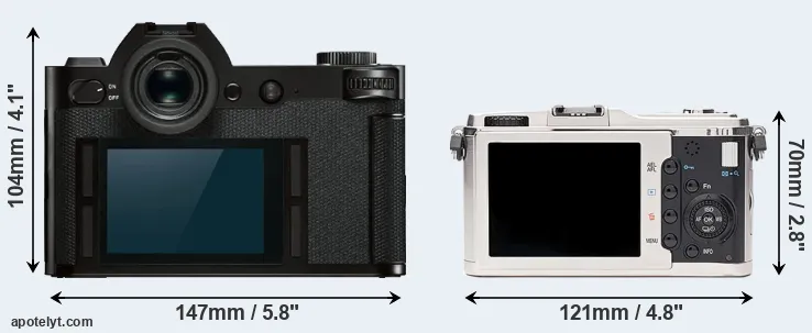 Comparison Leica SL or E-P1 rear