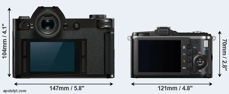 Comparison Leica SL or E-P2 rear