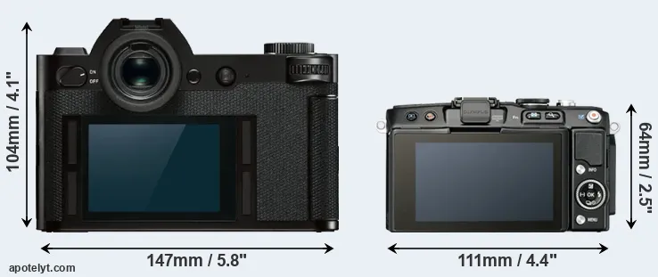 Comparison Leica SL or E-PL5 rear