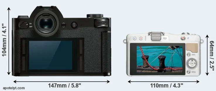 Comparison Leica SL or E-PM2 rear