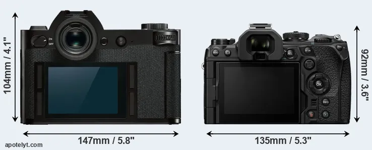 Comparison Leica SL or OM-1 rear