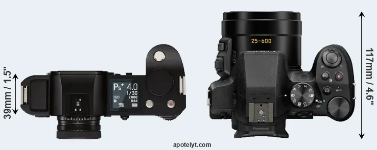 Compare Leica SL versus FZ330 top