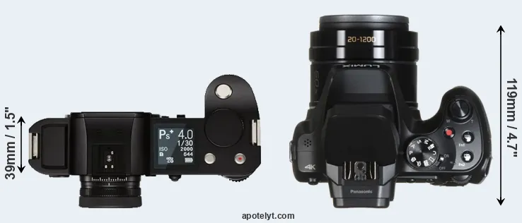 Compare Leica SL versus FZ80 top