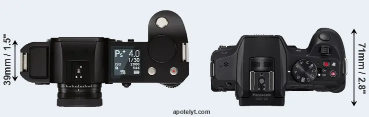 Compare Leica SL versus G6 top