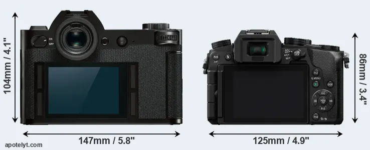 Comparison Leica SL or G7 rear