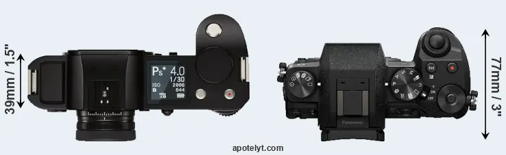 Compare Leica SL versus G7 top