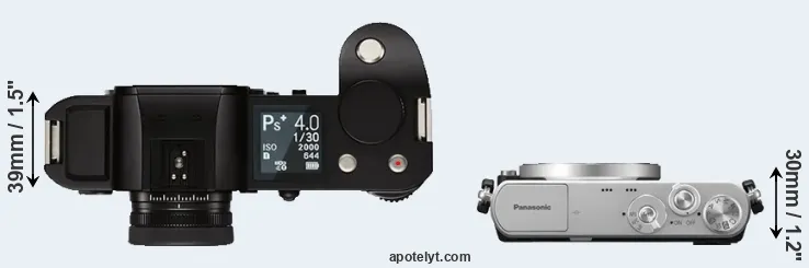 Compare Leica SL versus GM1 top