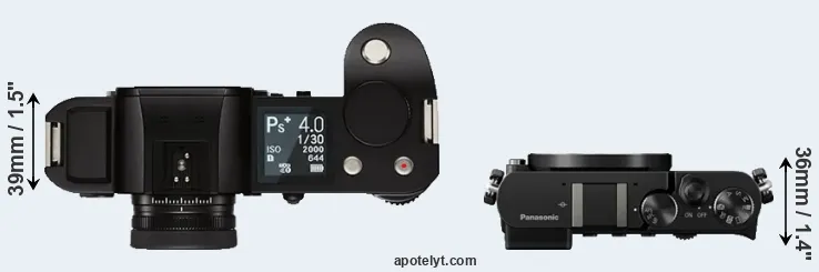 Compare Leica SL versus GM5 top