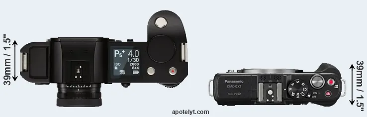 Compare Leica SL versus GX1 top