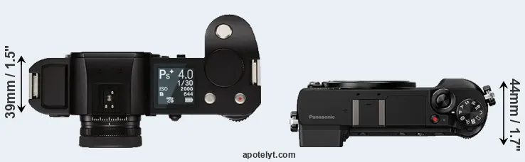 Compare Leica SL versus GX85 top