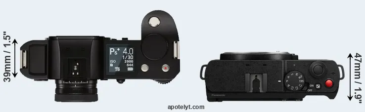 Compare Leica SL versus S9 top
