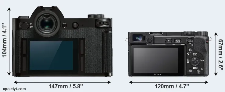 Comparison Leica SL or A6100 rear