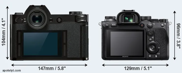 Comparison Leica SL or A9 II rear
