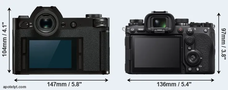 Comparison Leica SL or A9 III rear
