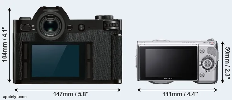 Comparison Leica SL or NEX-5 rear