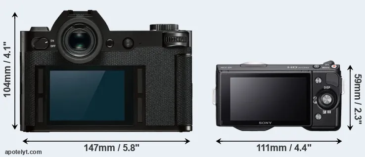Comparison Leica SL or NEX-5N rear