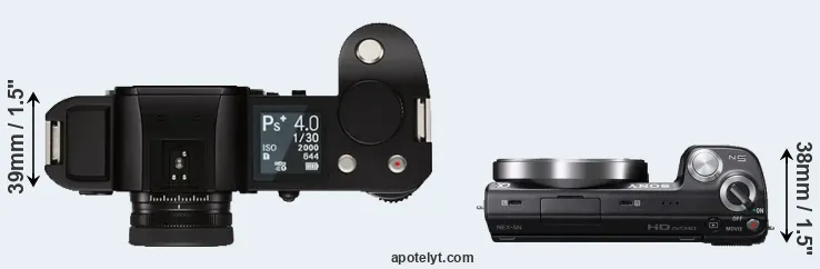 Compare Leica SL versus NEX-5N top