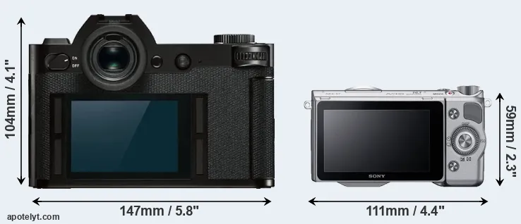 Comparison Leica SL or NEX-5T rear