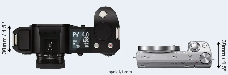 Compare Leica SL versus NEX-5T top