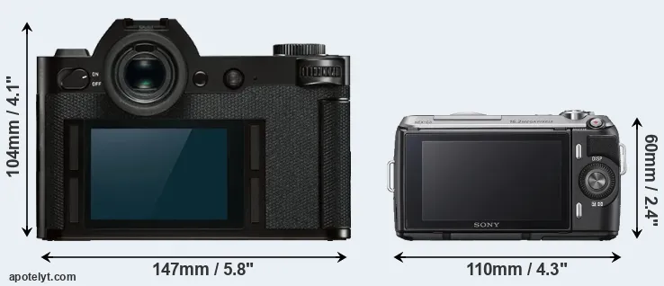 Comparison Leica SL or NEX-C3 rear