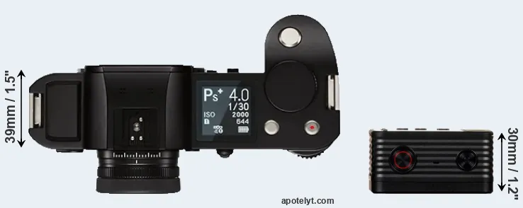 Compare Leica SL versus RX0 top