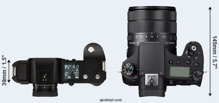 Compare Leica SL versus RX10 IV top