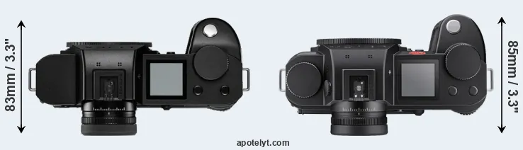 Compare Leica SL2-S versus Leica SL3-S top
