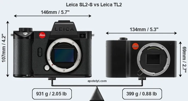 Size Leica SL2-S vs Leica TL2