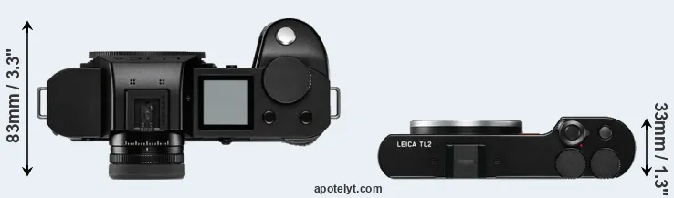 Compare Leica SL2-S versus TL2 top