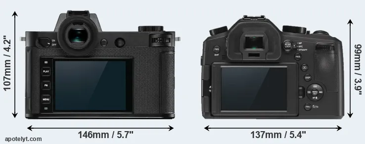 Comparison Leica SL2-S or V-LUX Typ 114 rear