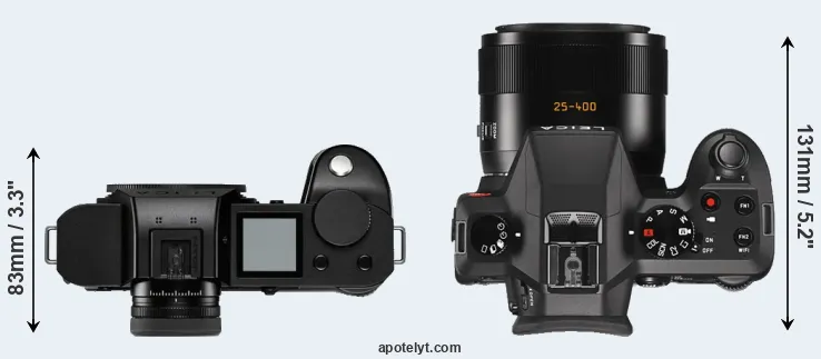 Compare Leica SL2-S versus V-LUX Typ 114 top