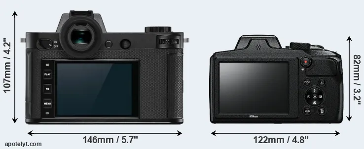 Comparison Leica SL2-S or B600 rear