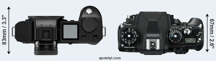 Compare Leica SL2-S versus Df top