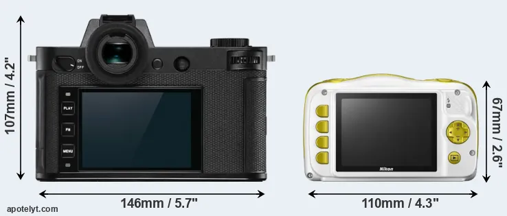 Comparison Leica SL2-S or W150 rear