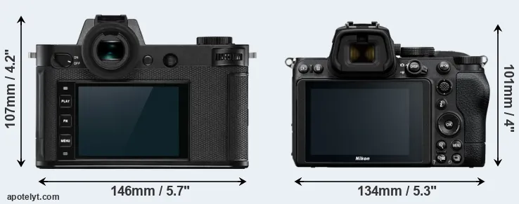 Comparison Leica SL2-S or Z5 rear
